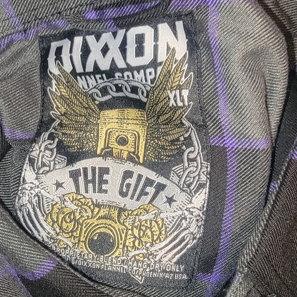 DIXXON THE GIFT Purple and Gray Flannel Shirt